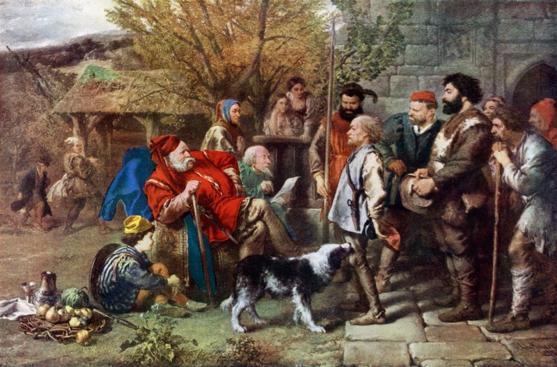 Sir John Falstaff hodnotí svůj otrhaný pluk od John Gilbert