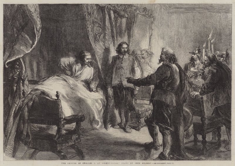Zabavení Karla I. v Holmby-House od John Gilbert