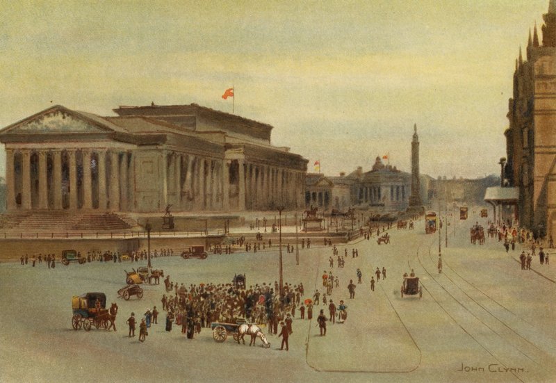 Liverpool: Lime Street (barevné lito) od John Glynn