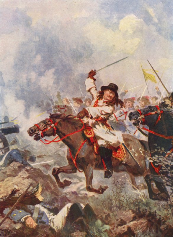 Fridrich Vilém, velký kurfiřt, ve Fehrbellinu (barevná litografie) od John Harris Valda