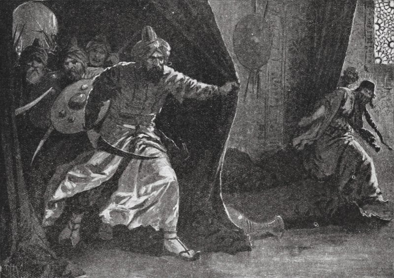 Vzpoura královské gardy v Damašku (litografie) od John Harris Valda