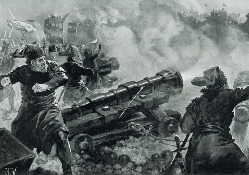 Obléhání Konstantinopole Turky od John Harris Valda