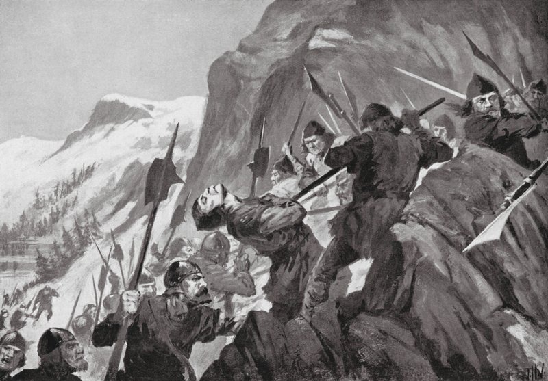 Bitva u Morgartenu od John Harris Valda