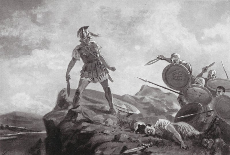 Filomelova smrt (litografie) od John Harris Valda
