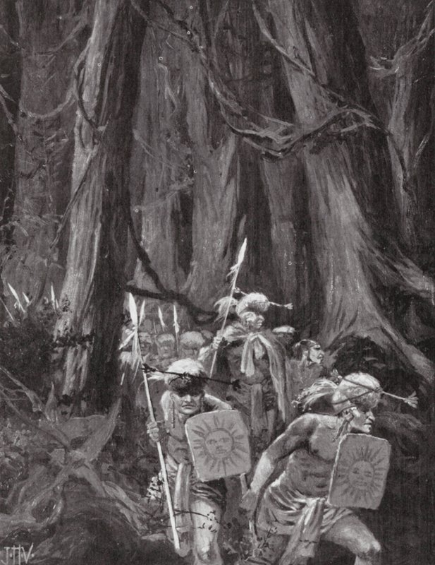 Přistěhovalectví Mayů (litografie) od John Harris Valda