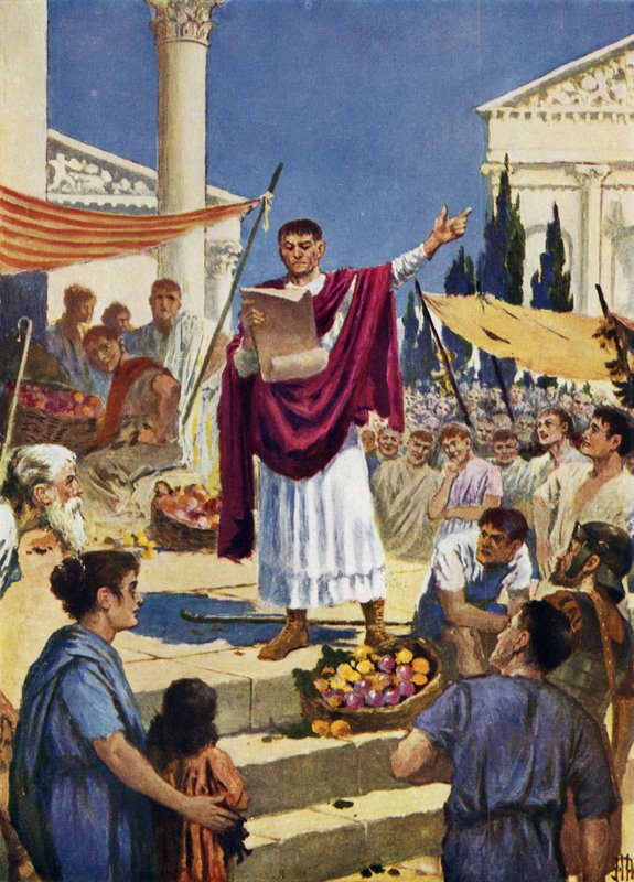 Vyhlášení milánského ediktu, AD 313 od John Harris Valda