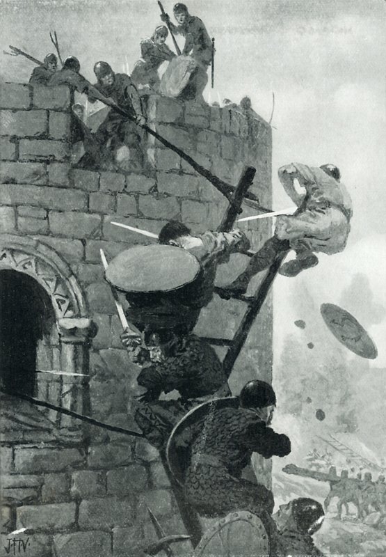 Obléhání hradu Carmarthen od John Harris Valda