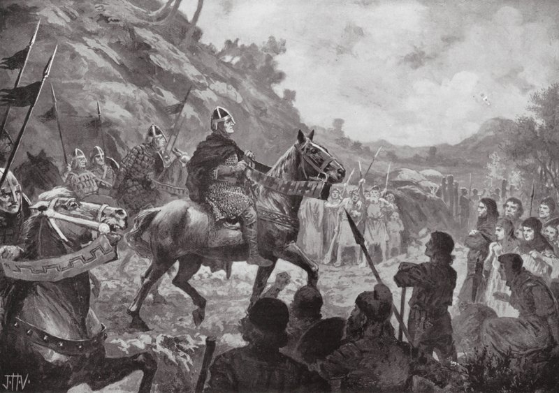 Pochod Viléma Dobyvatele do Walesu od John Harris Valda