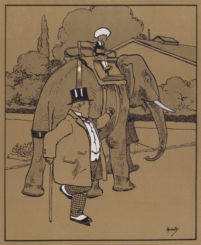 "Nazval slona němou bestií nebo tak nějak" (barva litho) od John Hassall