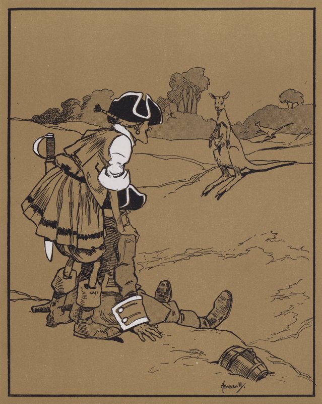 Objev klokana (barva litho) od John Hassall