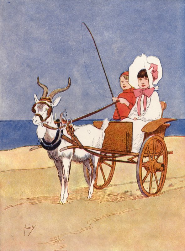 "Strýček Reggie pro nás najal kozí lehátko" (barva litho) od John Hassall