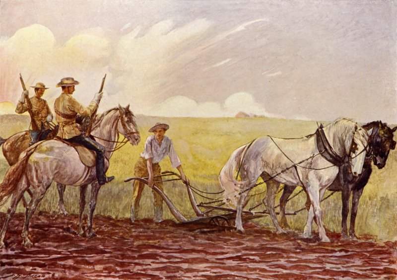 Kanadská jízdní policie (barevné lito) od John Henry Frederick (after) Bacon