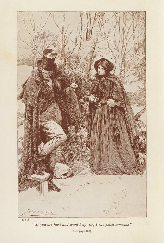 Ilustrace k Jane Eyrové od Charlotte Bronteové (litografie) od John Henry Frederick (after) Bacon