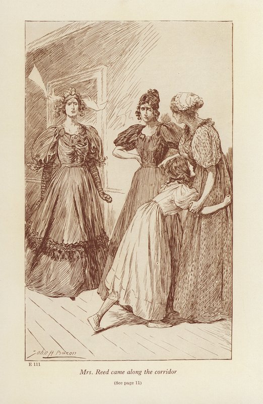 Ilustrace k Jane Eyrové od Charlotte Bronteové (litografie) od John Henry Frederick (after) Bacon