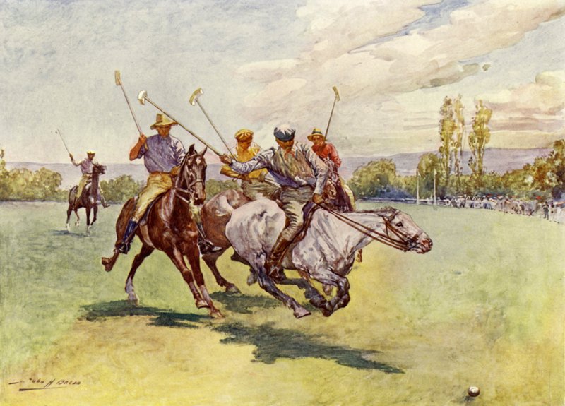 Polo v Jižní Africe (barva litho) od John Henry Frederick (after) Bacon