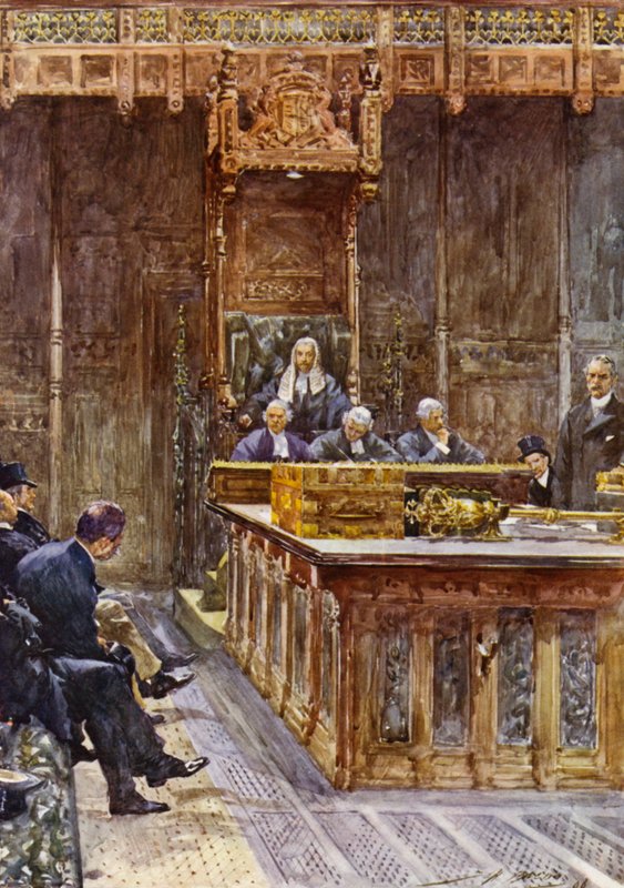 Předseda Poslanecké sněmovny (barevné lito) od John Henry Frederick (after) Bacon