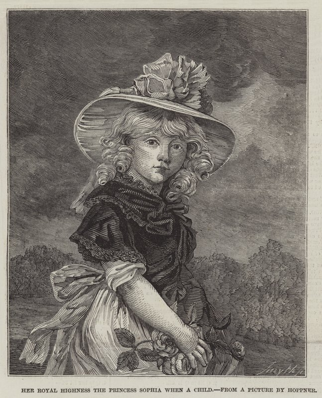 Její královská výsost princezna Sophia jako dítě od John Hoppner