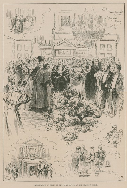 Předání ovoce lordu starostovi v Mansion House od John Jellicoe