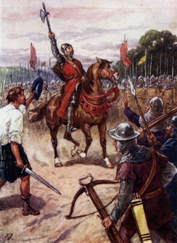 William Wallace v bitvě u Falkirku ve Skotsku od John Jellicoe