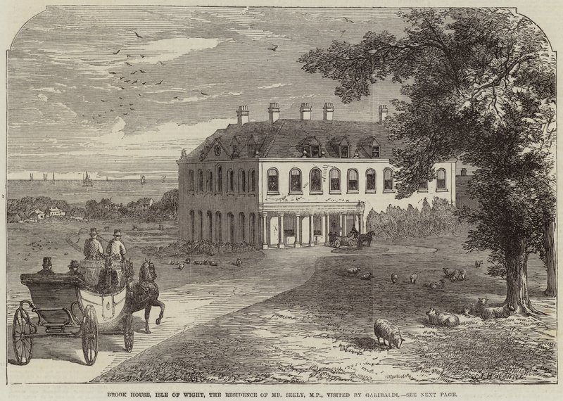 Brook House, Isle of Wight, rezidence pana Seelyho, poslance, navštívil Garibaldi od John Jessop Hardwick
