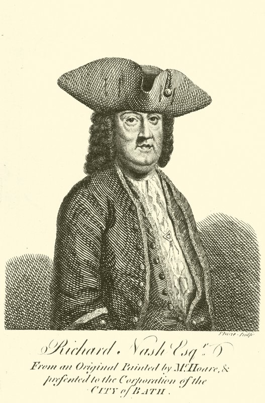 Richard Nash, známý jako Beau Nash, Welsh Dandy, gambler a Master of Ceremonies at Bath (rytina) od John June
