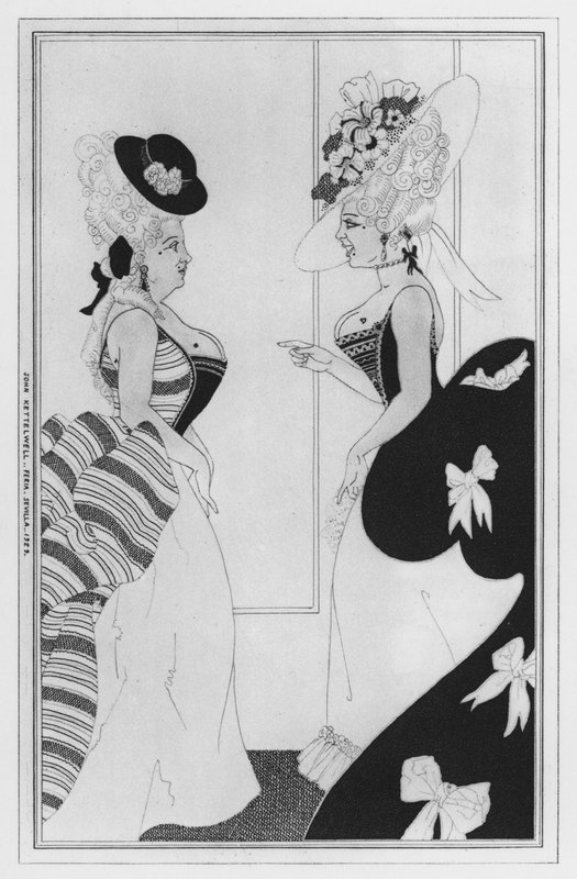 Ilustrace pro Love for Love od Williama Congreve (litho) od John Kettelwell