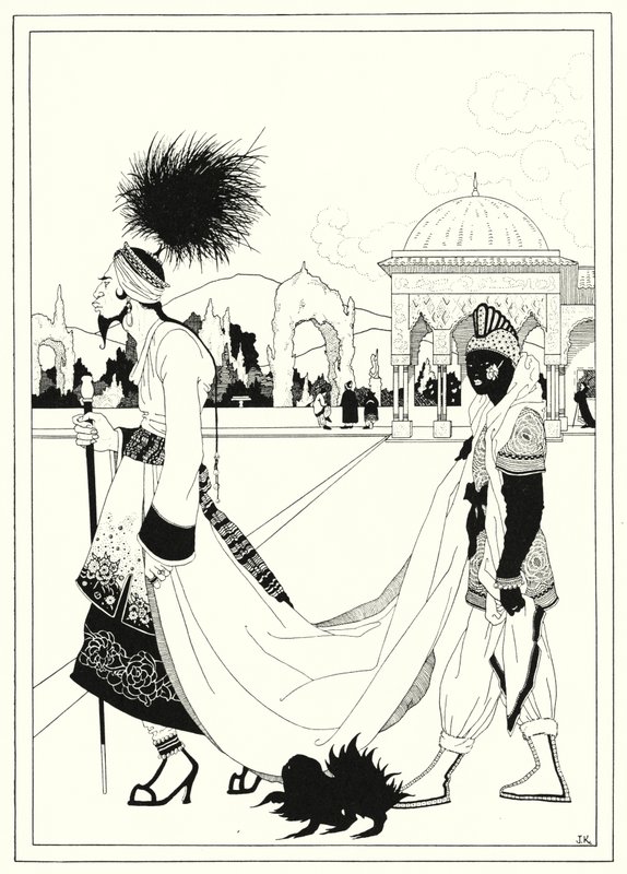 Ilustrace k Příběhu Aladina a báječné lampy (litho) od John Kettelwell