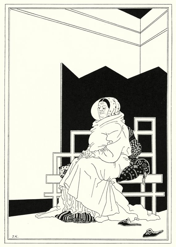 Ilustrace k Příběhu Aladina a báječné lampy (litho) od John Kettelwell