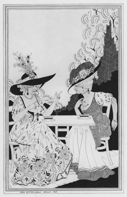 Ilustrace pro The Way of the World od Williama Congreve (litho) od John Kettelwell