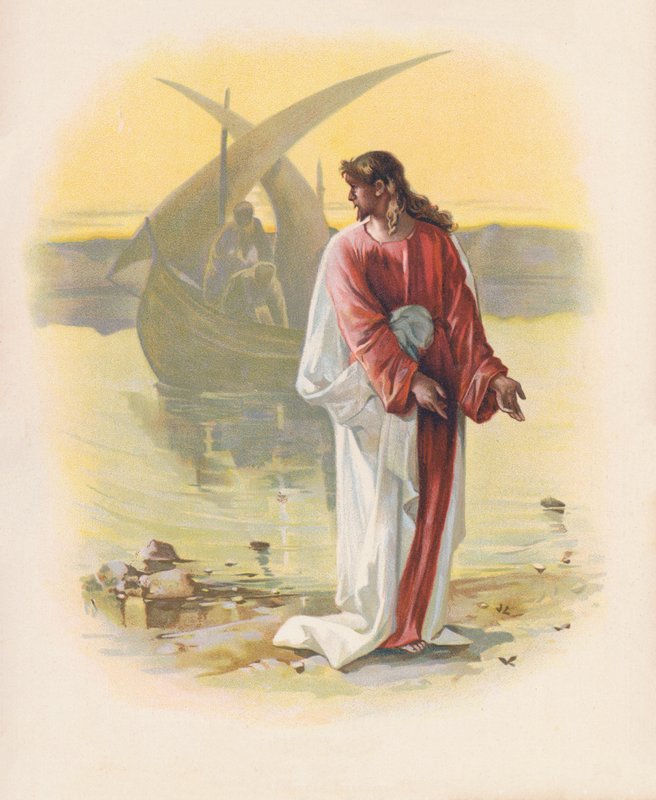 U Galilejského jezera (barevná litografie) od John Lawson