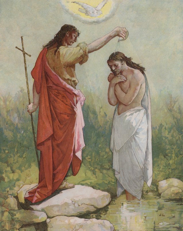 Jan křtí Ježíše od John Lawson