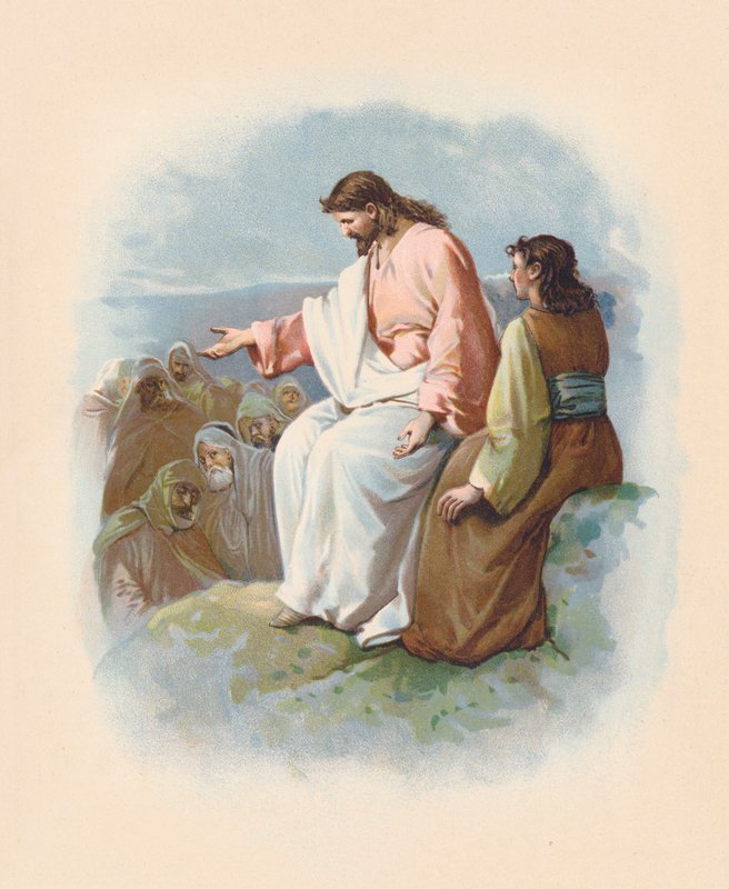 Kázání na hoře (barevná litografie) od John Lawson