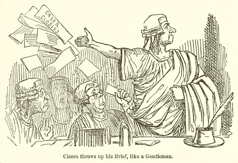 Cicero odhodí slipy jako gentleman od John Leech
