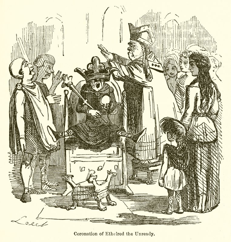 Korunovace Ethelreda Nepřipraveného od John Leech
