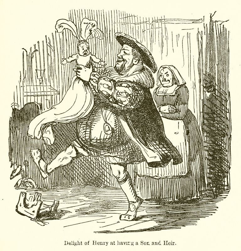 Jindřichova radost z toho, že má syna a dědice od John Leech