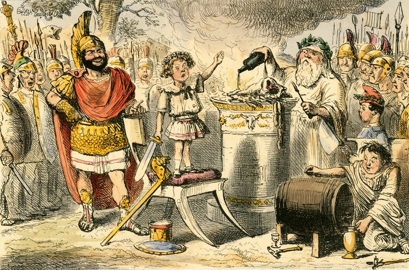 Hannibal, i když ještě dítě přísahá věčnou nenávist Římanům od John Leech