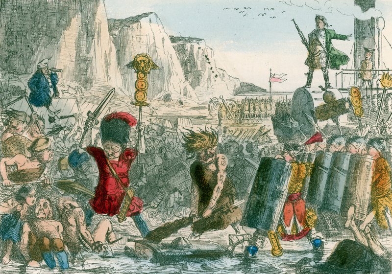 Přistání Julia Caesara od John Leech