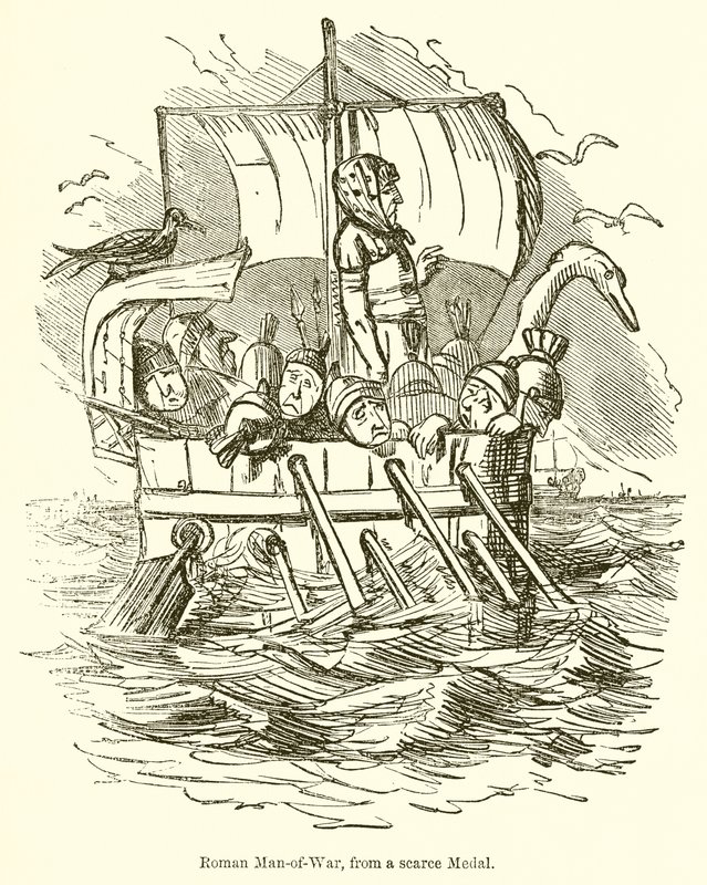 Římský válečný muž, z vzácné medaile od John Leech
