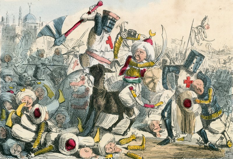 Úžasný souboj mezi Richardem Coeur de Lion a Saladinem od John Leech
