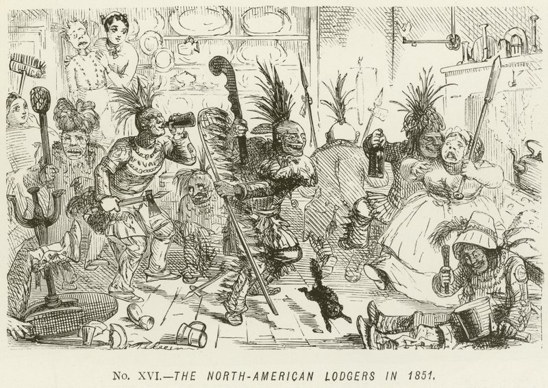 The North-American Lodgers v roce 1851 od John Leech
