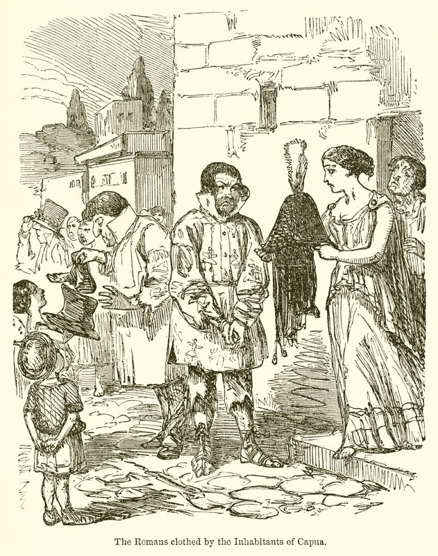 Římané oblečení obyvateli Capua od John Leech