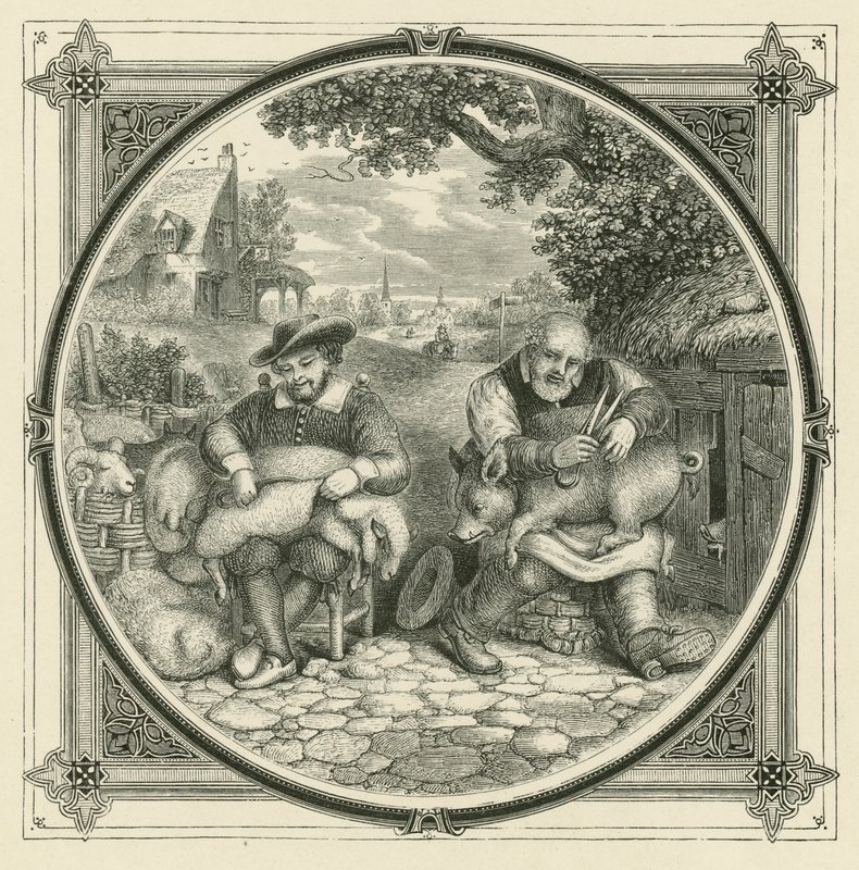 Velký pláč a malá vlna (rytina) od John Leighton