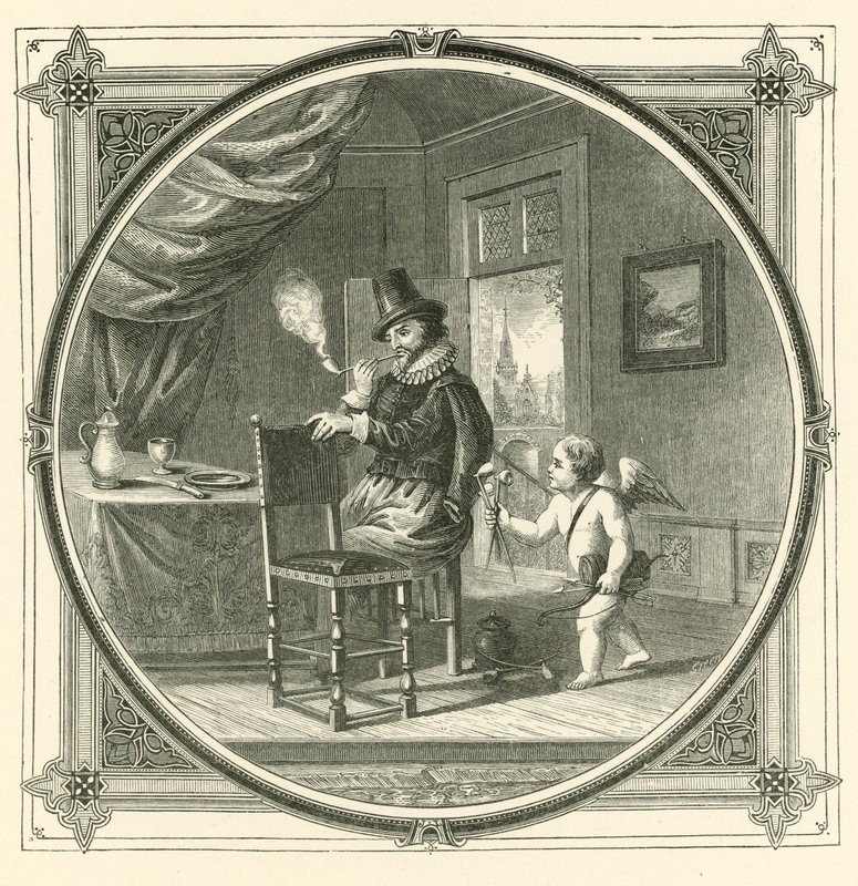 Kouř je jídlo milenců (rytina) od John Leighton