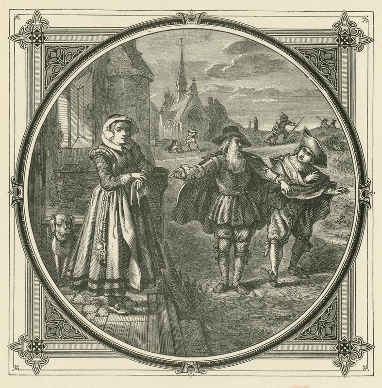 S neochotnými psy je těžké chytit zajíce (rytina) od John Leighton