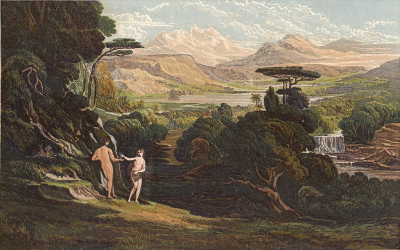 Rajská zahrada (chromolitho) od John Martin