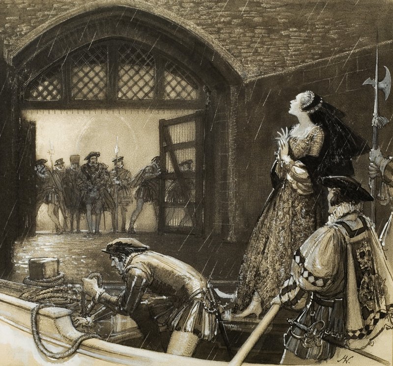 Ann Boleynová () přichází do Toweru od John Millar Watt