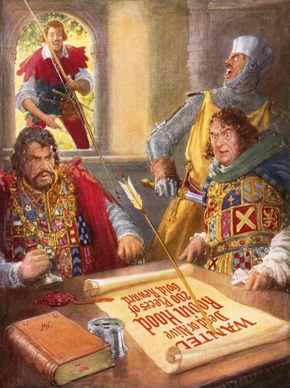 Robin Hood ponižuje prince Jana od John Millar Watt