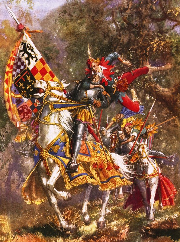 Robin Hood skáče ze stromu od John Millar Watt