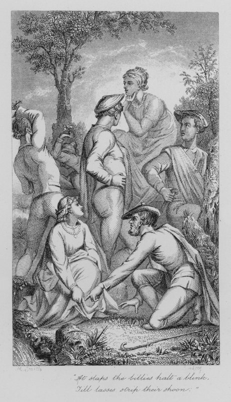 Robert Burns: The Holy Fair (rytina) od John Moyr (attr.to) Smith