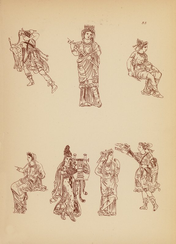 Starověký řecký ženský kostým (litografie) od John Moyr Smith